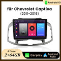 Für Chevrolet Captiva 2011-2016 10'' Android 13 Autoradio GPS Sat Navi DAB+ 64G