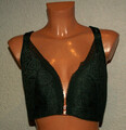 Großzügiger BH * Bra * Spitze dunkelgrün bügellos Vorderverschluß Gr. 115 C/50