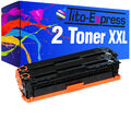 Laser Toner Kartuschen Toner Patrone 2x Black für HP CB540A CB 540A CB540 A 125A