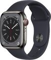 Apple Watch Series 8 [GPS + Cellular, inkl. Sportarmband mitternacht] 41mm Ede S