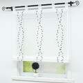 Raffrollo Küche Raffgardinen Weiß Fenstergardine Modern Bestickt Transparent
