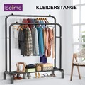 Schwerlast Kleiderständer Kleiderständer Stabil mit 2 Kleiderstangen und Ablage