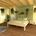 Seniorenbett Doppelbett Einzelbett Holzbett Massivholzbett stabiles hohes Bett  