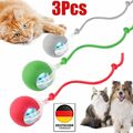 3X Automatisch Elektrischer Katzenspielball Interaktives Spielzeug für Haustiere