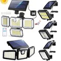 LED Solarleuchte Solarlampe Außen Fluter PIR Sensor Strahler Mit Bewegungsmelder