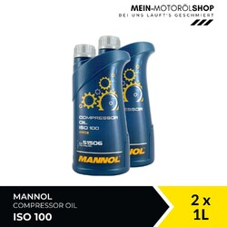 Mannol Compressor Oil ISO 100 Kompressoröl 2x1 Liter = 2 Liter