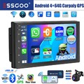 7" 2 DIN 4+64G Android 13 Carplay Autoradio Mit GPS NAVI BT SAT RDS FM WIFI +Kam