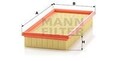 MANN-FILTER C2860 Luftfilter für AUDI CHRYSLER DODGE PLYMOUTH VW