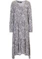 Midi Shirtkleid aus Baumwoll-Viskose Mischung Gr. 48/50 Grau Damen Kleid Neu