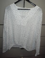 Esprit Bluse weiß mit sternchen Muster 100 % Viscose Größe XL 42-44