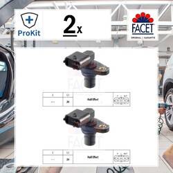 2x ORIGINAL® Facet Sensor, Nockenwellenposition für Opel Zafira / Zafira