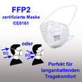 Atemschutzmaske FFP2 Mundschutz 5 CE zertifiziert Maske Mund Nase Bedeckung ::