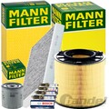 MANN FILTER INSPEKTIONSPAKET passend für 1.4 TFSI AUDI A4 B9 A5 F5 150 PS