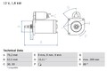 BOSCH 0 986 016 190 Starter Anlasser 1,8kW 12V