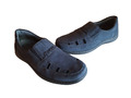 Waldläufer Herren Leder Slipper Decksohle herausnehmbar Farbe blau Größe 7,5 NEU