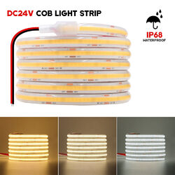 12V 24V COB LED Stripe Streifen Wasserdicht Selbstklebend Leiste Band Lichtband