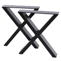 2er-Set Tischbeine Tischgestell Möbelfuß Tischkufen 50x71cm Stahl T101