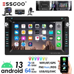CarPlay 2+64G Android 13 Autoradio GPS Navi DVR Kam Für VW Polo 9N Golf 4 Passat