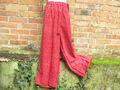 Seidenhose Sari Hose Haremshose Hosenrock Rock Seide Yogahose rot PW-01 25 Somme