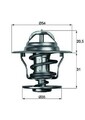 MAHLE ORIGINAL TX 13 75D Kühlwasserthermostat für VW Golf IV Schrägheck (1J1)