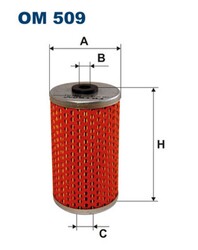 Ölfilter FILTRON OM 509 Filtereinsatz für MERCEDES PUCH S123 KLASSE 190 W201 T1