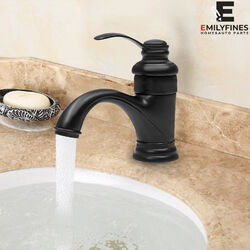 Wasserhahn Bad Schwarz Waschtischarmatur Retro Mischbatterie Waschbecken Armatur
