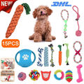 10/15x Hunde Spielzeug Set Kauspielzeug aus Seil Interaktives Pet Dog Welpen Toy