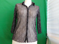 "BIAGGINI"Damen Hemdkragen Bluse Transparent Gr.38.Schwarz und weiß gemustert