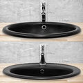 Keramik Waschbecken Waschtisch Aufsatzwaschtisch Waschschale Schwarz