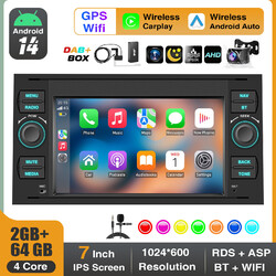 DAB+ Autoradio Carplay Android 14 64G GPS NAV Cam Für Ford Focus Transit Connect