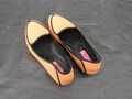 Schuhe Damen aus echtem Leder Größe 40 orangebraun mit schwarz