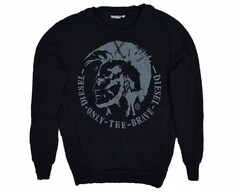 DIESEL Schwarzes Herren Sweatshirt mit großem Logo und Rundhalsausschnitt M