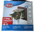 Katzenklappe Trixie 4-Wege Freilauftür mit 2 Tunnelelementenn mit Blende