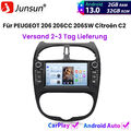 Für PEUGEOT 206 206CC 206SW 7" Autoradio Carplay Android13 GPS Navi WIFI BT DAB+