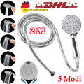 Handbrause Duschkopf Duschbrause Brausekopf 5 Strahlarten mit 2M-Schlauch NEU