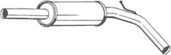BOSAL Mittelschalldämpfer MSD Vorschalldämpfer Mitteltopf 233-323