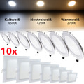 10x LED Panel Einbaustrahler Deckenleuchte Einbau Leuchte Spot Flach Lorgzzsgryo