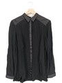 COMMA Langarmhemd Damen Hemd Gr. DE 40 schwarz Casual-Look