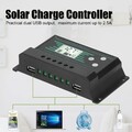 Solarpanel-Regler Laderegler PWM Dual USB LCD-Display 30A 12V/24V