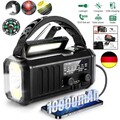 10000mAh Solar Handkurbel Handy Ladegerät Notfall Radio AM / FM LED Taschenlampe