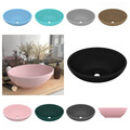 Luxuriöses Ovales Waschbecken Matt 40x33cm Keramik Aufsatzwaschbecken Waschtisch