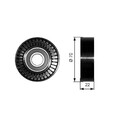 GATES Umlenk-/Führungsrolle Keilrippenriemen DriveAlign™ T36252 für MERCEDES 414