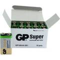 10er Multipack GP Batteries Super 9 V Block-Batterie Alkali-Mangan 9 V 10 St.