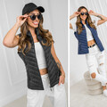 Weste Bodywarmer Steppweste Jacke Ärmellos Casual Basic Damen BOLF Stehkragen 