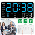 LED Wecker Digital Alarmwecker Temperatur Uhr Tischuhr mit 2 Alarmen Wanduhr