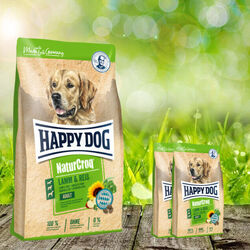 Happy Dog Premium Natur Croq Lamm und Reis 15 kg + 2 x 1 kg = 17 kg 