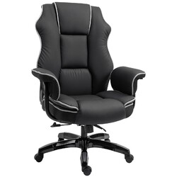 Ergonomischer Bürostuhl mit Wippfunktion Drehstuhl höhenverstellbar Kunstleder