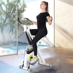 Heimtrainer Ergometer Fahrrad Trimmrad Indoor Cycle Fitness X-bike Klappbar Grün