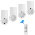 Funksteckdosen Set Funk Starterkit mit 4x Steckdose und Fernbedienung bis 30m DE