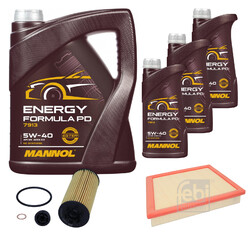 FEBI BILSTEIN Inspektionspaket 8L MANNOL Energy Formula PD 5W-40 für MINI Mini
